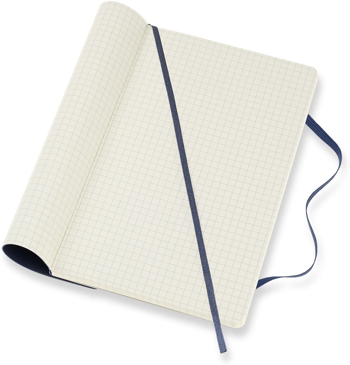 Moleskine Classic Notebook, Notebook With Squared Pages, Soft Cover and Elastic Closure, Sapphire Blue, Large, 13 x 21 cm, 192 Pages - Image 3