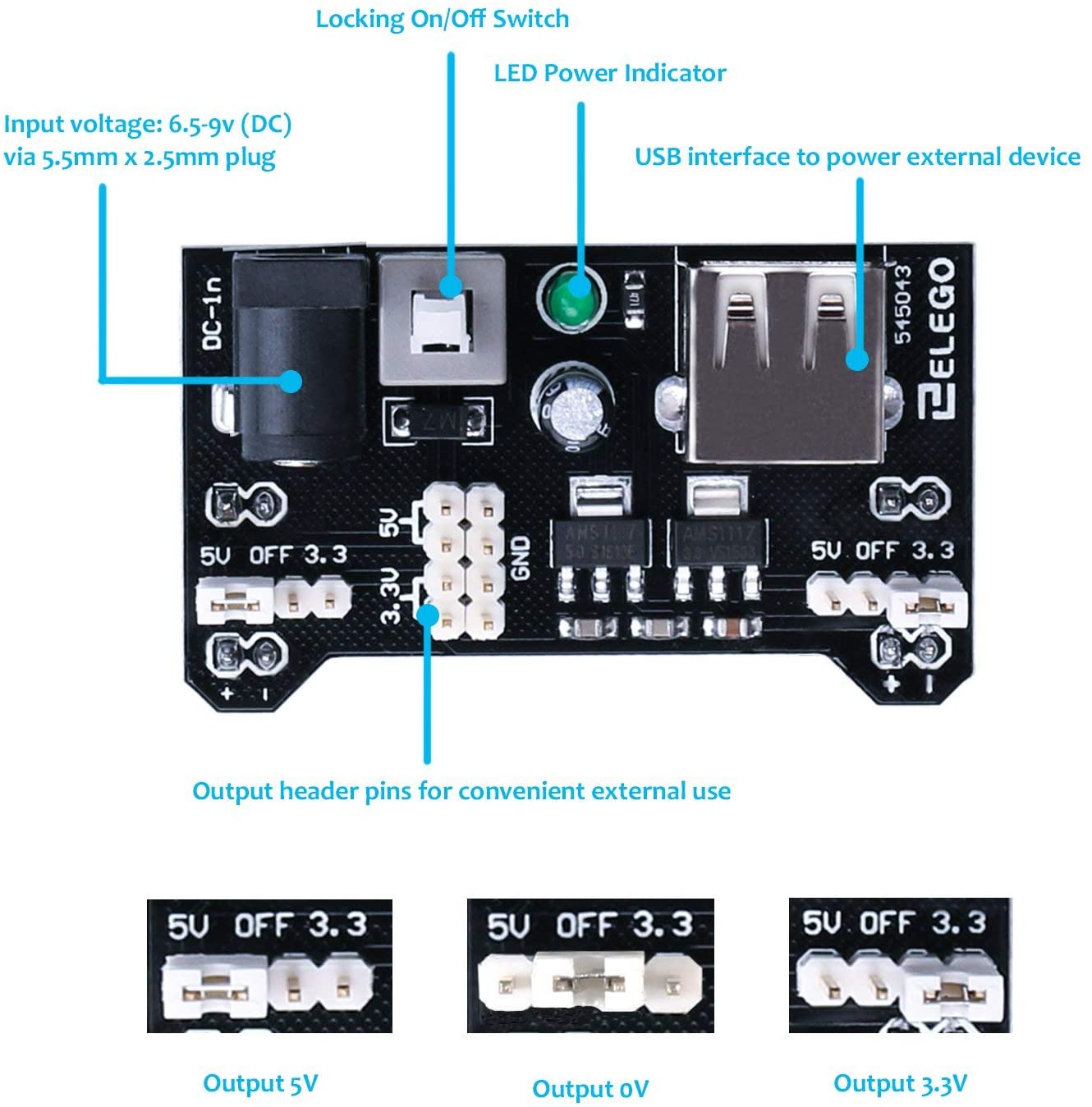 ELEGOO Electronics Fun Kit with Power Supply Module, Jumper Wire, Precision Potentiometer - Image 3