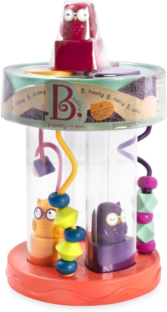 B. Toys – Hooty-Hoo Owl – Shape Sorter with Whacky Sounds & Bead Toy Maze – Fun Educational Toys for Toddlers and Babies - Image 4