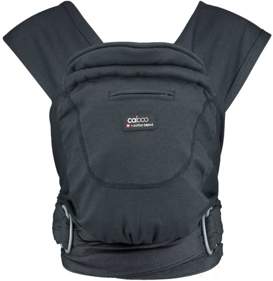 Close Caboo Multi-award Winning Cotton Blend Carrier Sleepy Wrap Baby Carrier Multiple Hands Free Front Positions from Newborns to 32lbs Multi Positional Baby Carrier, Phantom