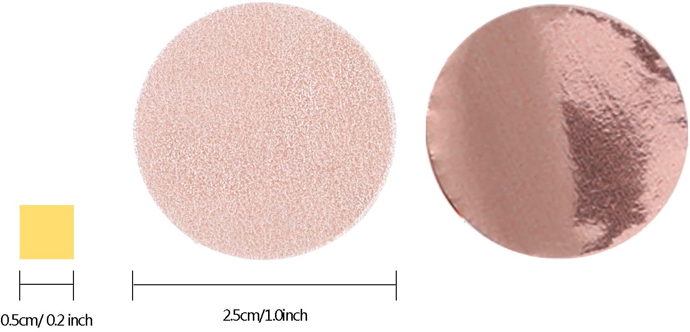 Round Tissue Paper Table Confetti Dots for Wedding Birthday Party Decoration 1.76 oz (Rose Gold Confetti, 2.5 cm) - Image 2