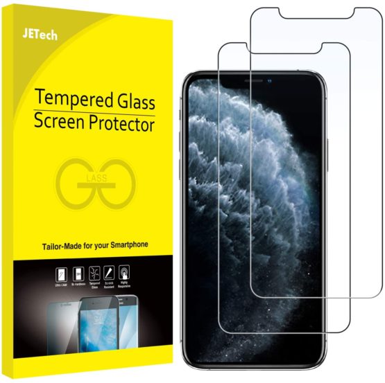 JETech Screen Protector for iPhone 11 Pro Max and iPhone Xs Max 6.5-Inch, Tempered Glass Film, 2-Pack