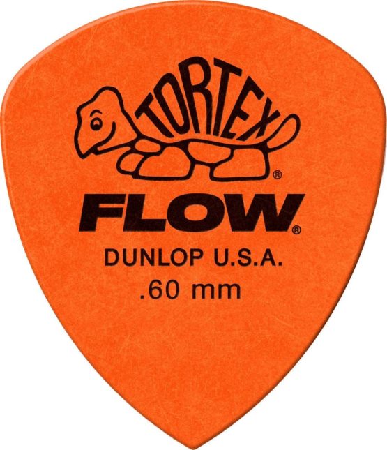 DUNLOP TORTEX® FLOW® PICKS – Standard .60 mm – Orange (Set of 12 pieces)