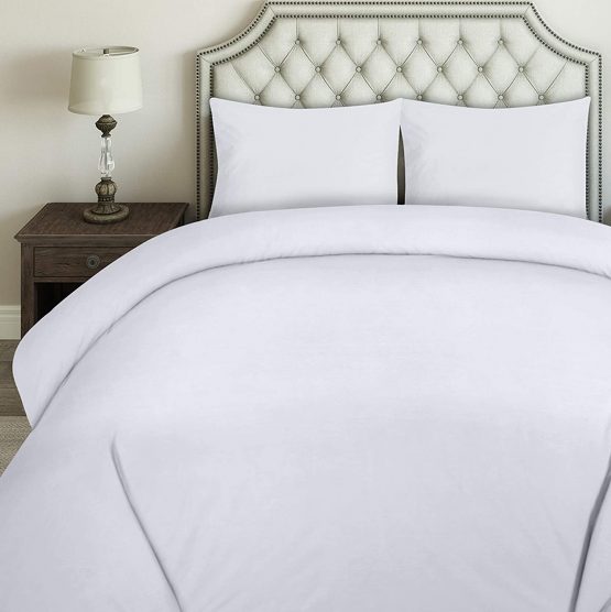 Utopia Bedding Duvet Cover Set - Brushed Microfibre Duvet Cover with Pillowcases (Double, White)