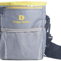 Doggy Dobby Dog Treat Training Pouch Bag, Adjustable and Removable Extra Long Waist Belt Shoulder Strap, 4 Ways to Wear, Easily Carries