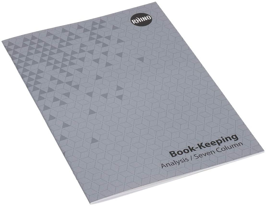 RHINO A4 Bookkeeping Book, Analysis/7-Column, Accounts & Ledger Book, 32-Page / 1-Pack, Office & Stationery Supplies