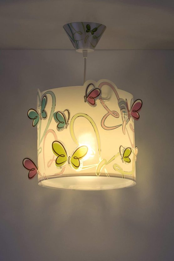 Dalber Hanging lamp Butterfly, E27, White, Pink, Blue, Green - Image 3