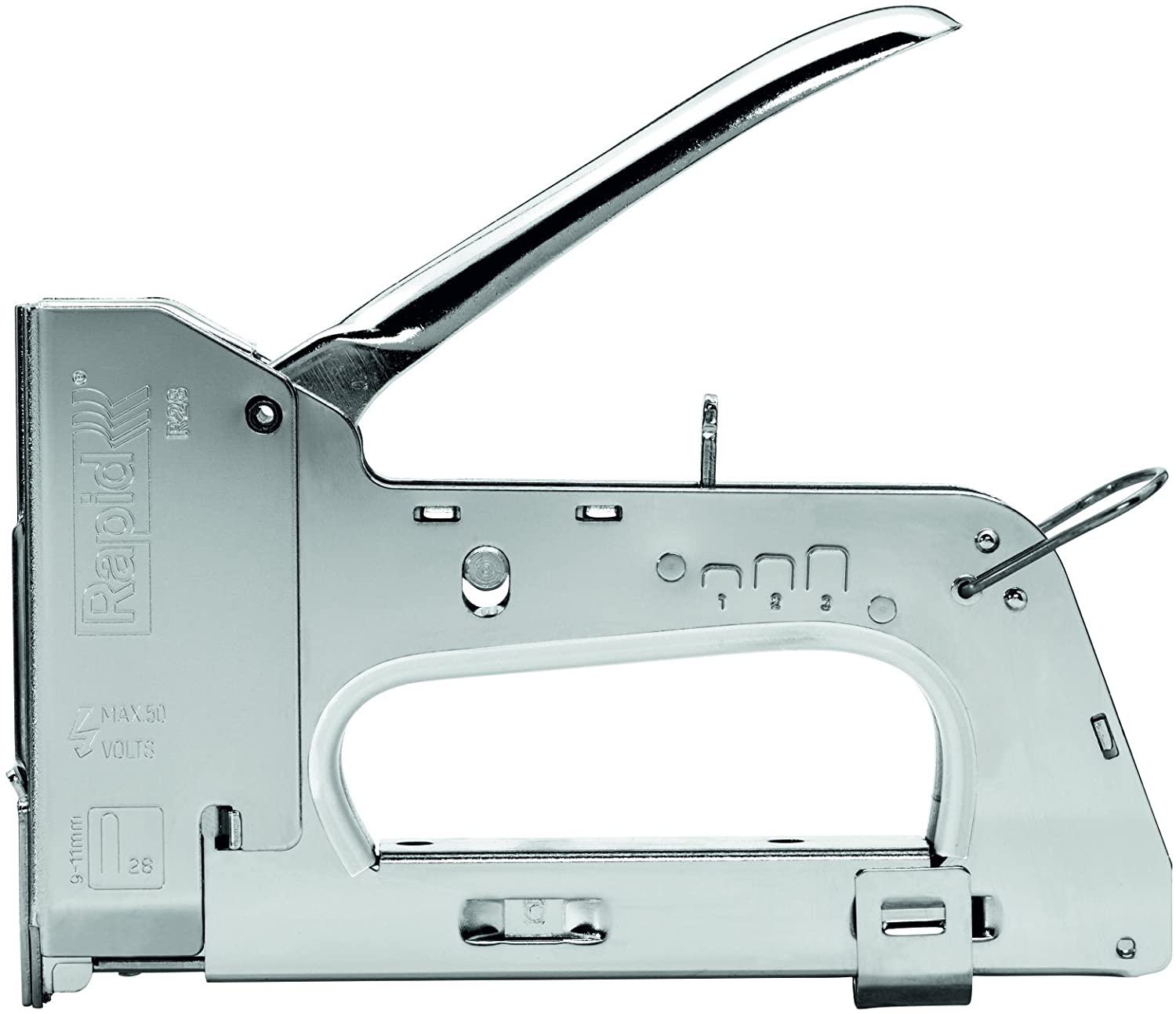 Rapid Heavy Duty Manual Staple Gun PRO R28 for No. 28 Staples, Cable Tacker with Easy-to-Squeeze Trigger - Image 2