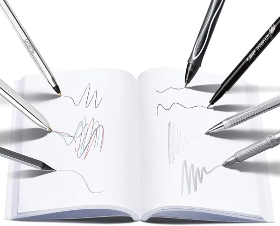 Bic Silver Set - 1 Notebook, 3 Ball Pens/1 Gel Pen/1 Roller Pen/1 Permanent Marker/ 1 Mechanical Pencil - Image 4