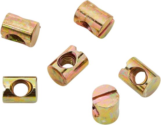Merriway BH02119 Furniture Barrel Nut M6 (Pack of 20), Zinc Plated, Set of 20 Pieces