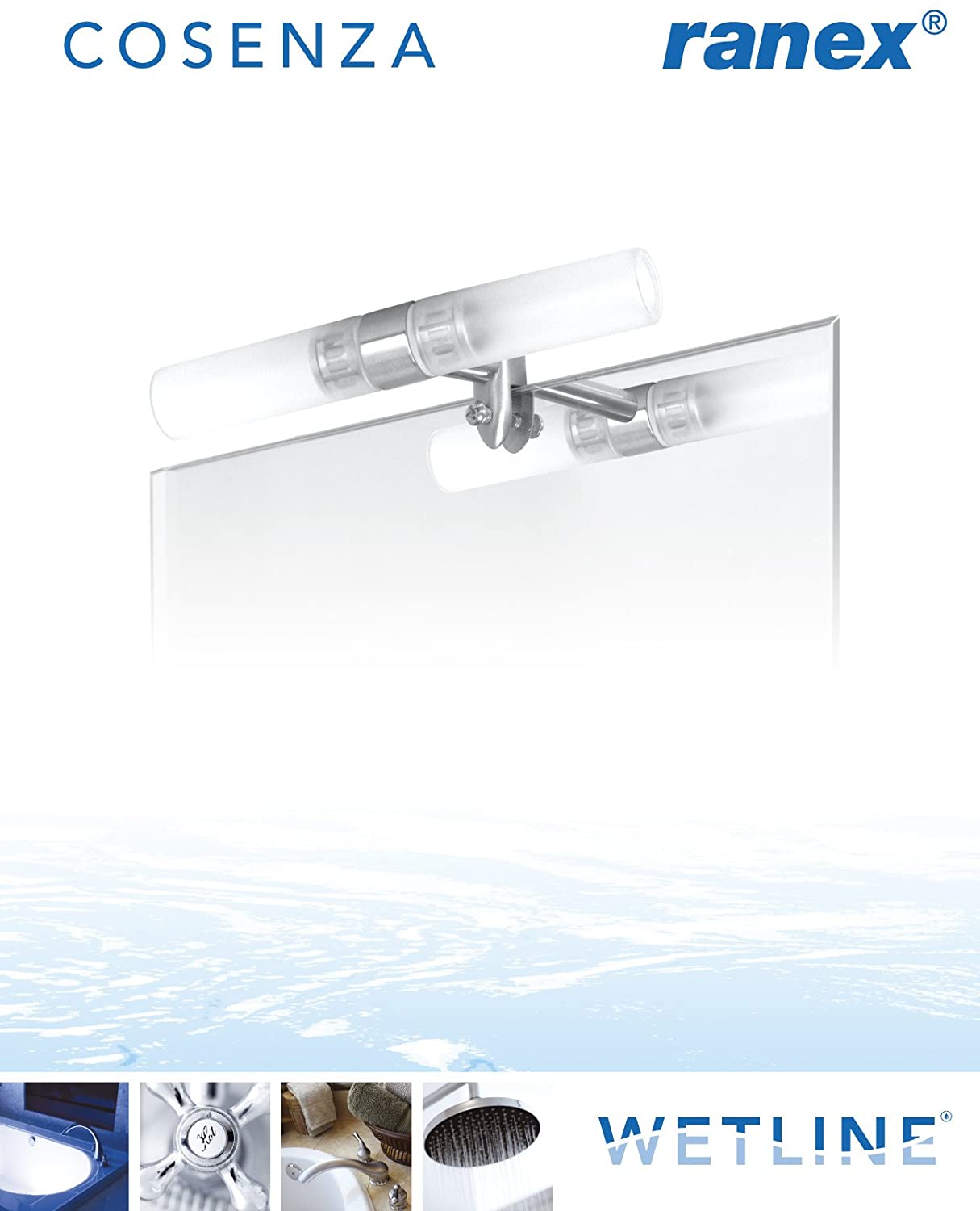 Smartwares 3000.031 Cosenza Mirror Light - Brushed steel – Glass – 2x 30 W - Image 2