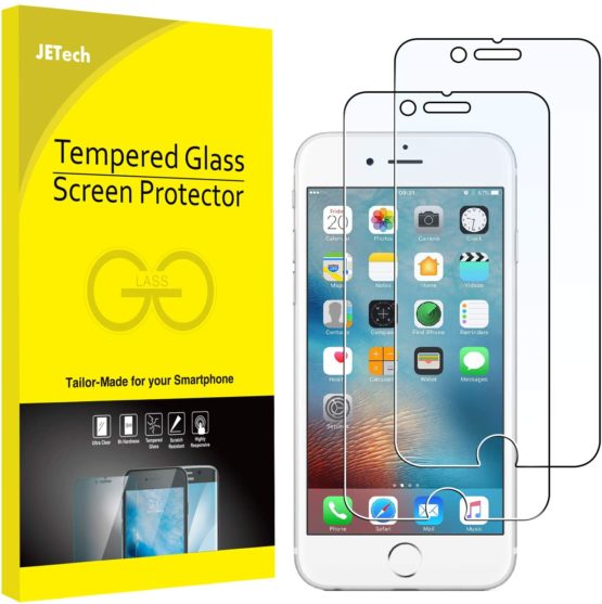 JETech Screen Protector for iPhone 6 and iPhone 6s Tempered Glass Film, 2-Pack