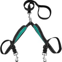 Szelam Double Dog Lead, Dual Leash Coupler Splitter No Tangle with Comfortable Padded Handles for Training&Walking 2 Dogs, Reflective Adjustable Dog Leads for medium and large dogs