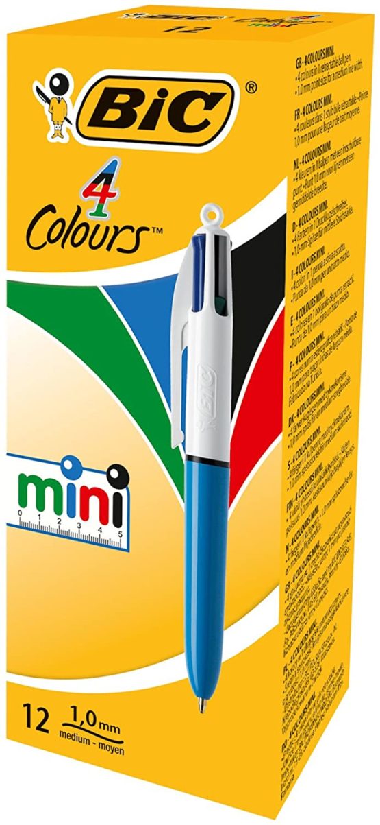 BIC 4 Colours Mini Ballpoint Pens 12 Box
