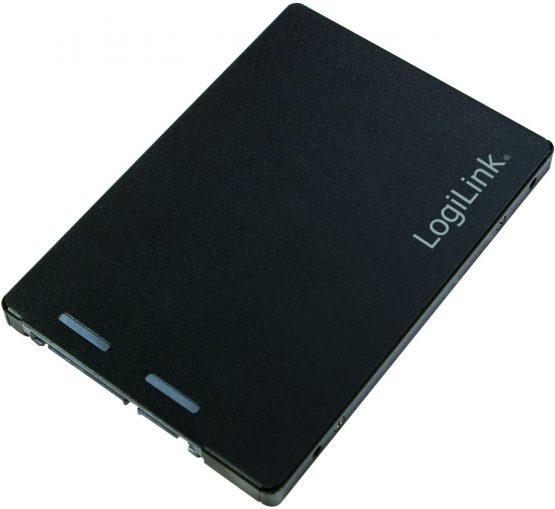Logilink AD0019 M.2 (NGFF S-ATA III) to SATA Adapter (2.5 SSD) B + M Key Black