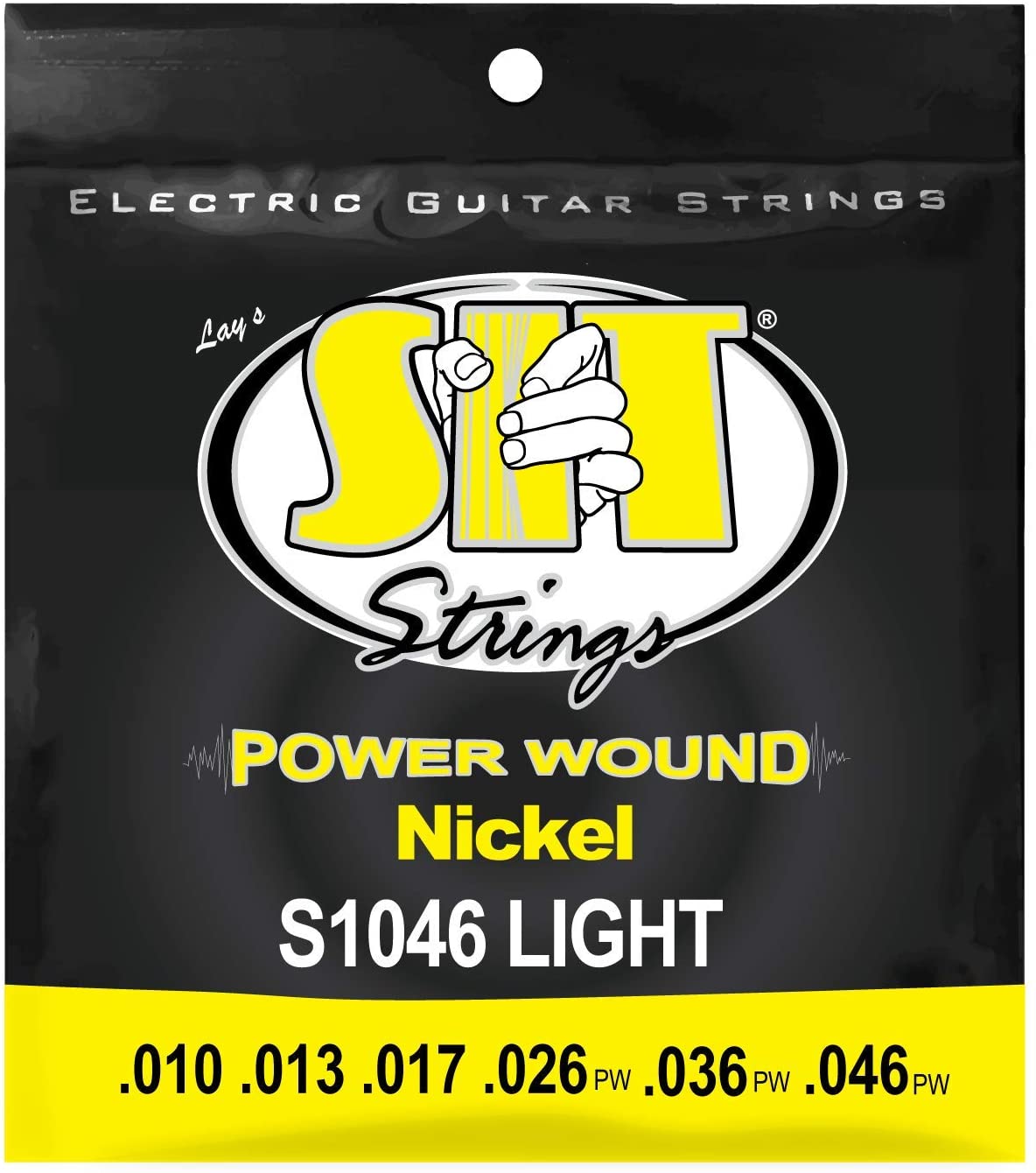 SIT 10-46 Powerwound Nickel Electric Light Guitar Strings, Light 10-46