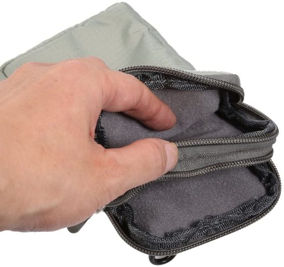 Pouch Waist Bag, Shoulder Messenger Bag, Practical Ladies Men Double Layer Zipper Cross Body Pockets Waist Pack Pocket Bags Belt Pouch Holster Handbag with Locking Carabiner Hook for Work and School - Image 4