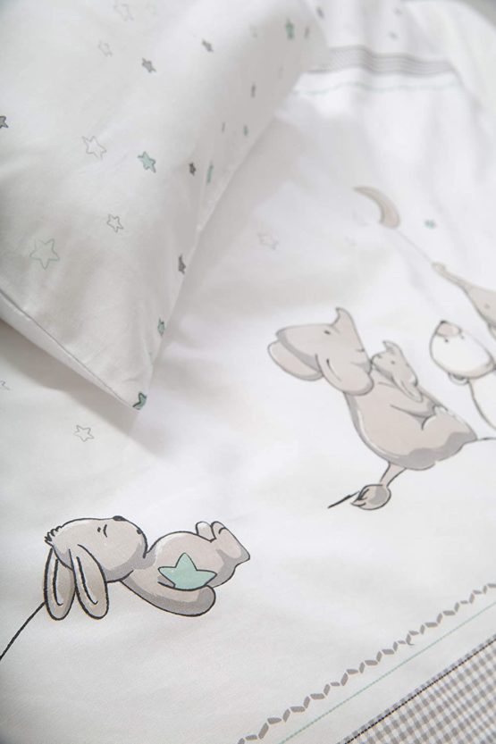 roba Happy Circus 1490S170 2-Piece Baby Bedding Set 80 x 80 cm (Duvet and Pillow) 100% Cotton Multi-Coloured - Image 3