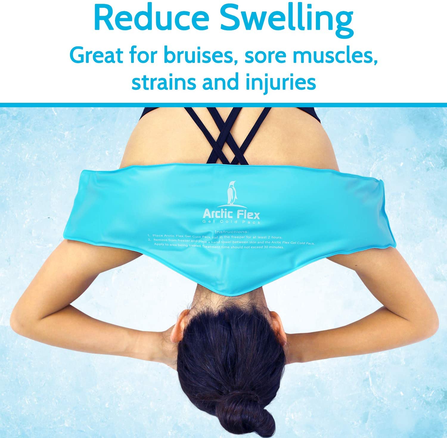 Arctic Flex Neck Ice Pack, Cold Compress Shoulder Therapy Wrap, Cool Reusable Medical Freezer Gel Pad for Swelling Injuries - Image 4