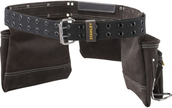STANLEY Leather Tool Belt Pouch Apron, Multi-Pockets Storage Organiser, Hammer Loop, STST1-80113 - Image 2