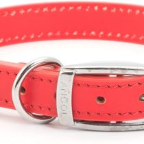 Ancol Heritage Leather Collar Red 35-43cm Size 4