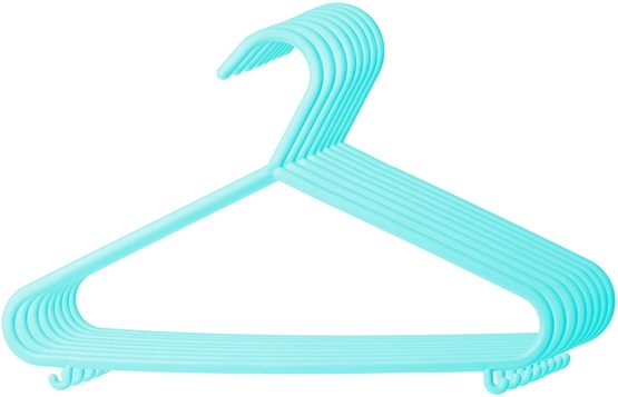 Bieco Hangers Baby Child Hanger Baby Hangers Plastic Hangers for Wardrobe Storage Cabinet Length 29.5cm, 16 Pieces, Turquoise, Narrow, ArtN 90016153 - Image 4