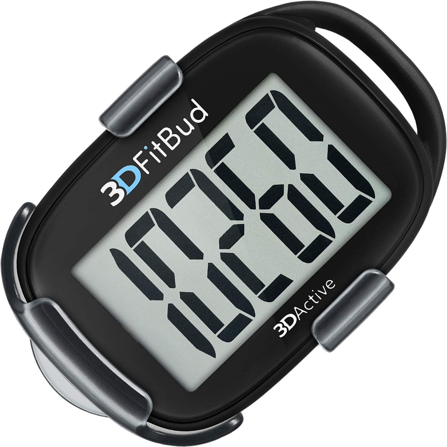 3DActive 3DFitBud Simple Step Counter Walking 3D Pedometer with Clip Lanyard Accurate Step Tracker Large Display Easy to Use for Kids Men Women Adult Seniors Daily Step Tracking A420S