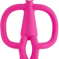 Matchstick Monkey Teething Toy for Baby, Stimulates and Massages Sore Gums, 3 Months Old+, Pink