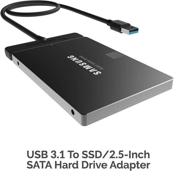 Sabrent USB 3.1 (Type-A) to SSD / 2.5-Inch SATA Hard Drive Adapter [Optimized For SSD, Support UASP SATA III] (EC-SS31) - Image 2