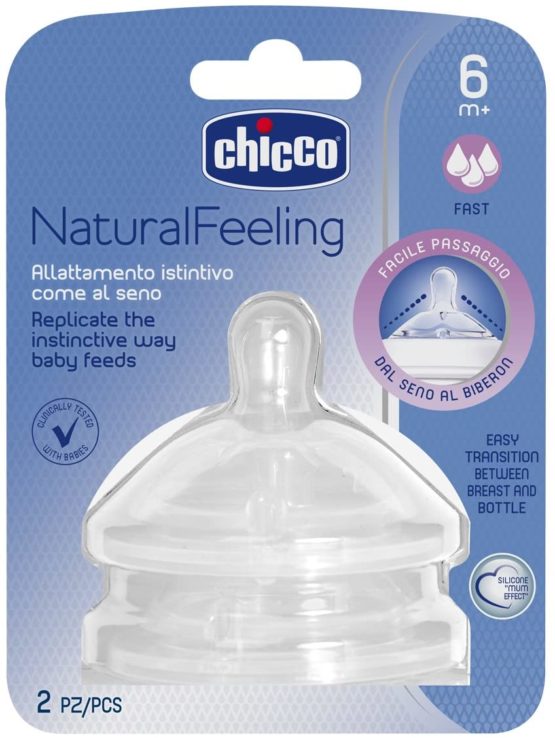 Chicco Step Up Silicone Teat from 6 Months, Quick Suction Flow, 2 Pieces - Image 3