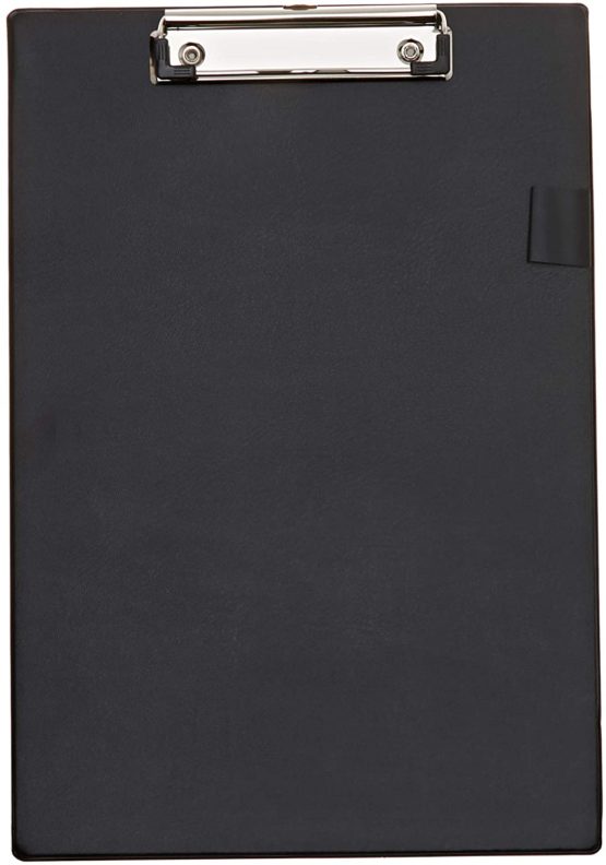 5 Star Standard Clipboard with PVC Cover Foolscap Black