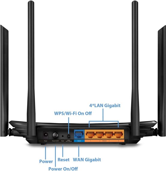 TP-Link Archer C6 Gigabit Wi-Fi Router Dual Band AC1200 Wireless, Black - Image 2