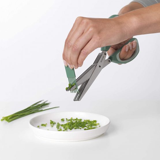 Brabantia 121685 Tasty+ Herb Scissors Plus Cleaning Tool, Fir Green - Image 2