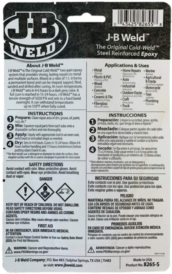 JB WELD MAC8265-S-TEX 8265-S Auto Weld, Dark Grey - Image 2