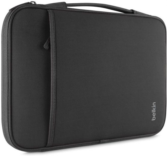 Belkin Slim Protective Sleeve with Carry Handle and Zipped Storage for Chromebooks, Netbooks and Laptops Upto 11 inch - Black