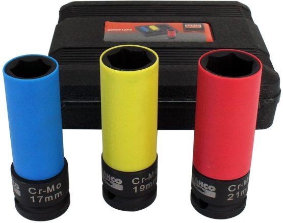 Bahco BWSS12P3 BHBWSS12P3 Impact Wheel Sockets, Multi-Colour