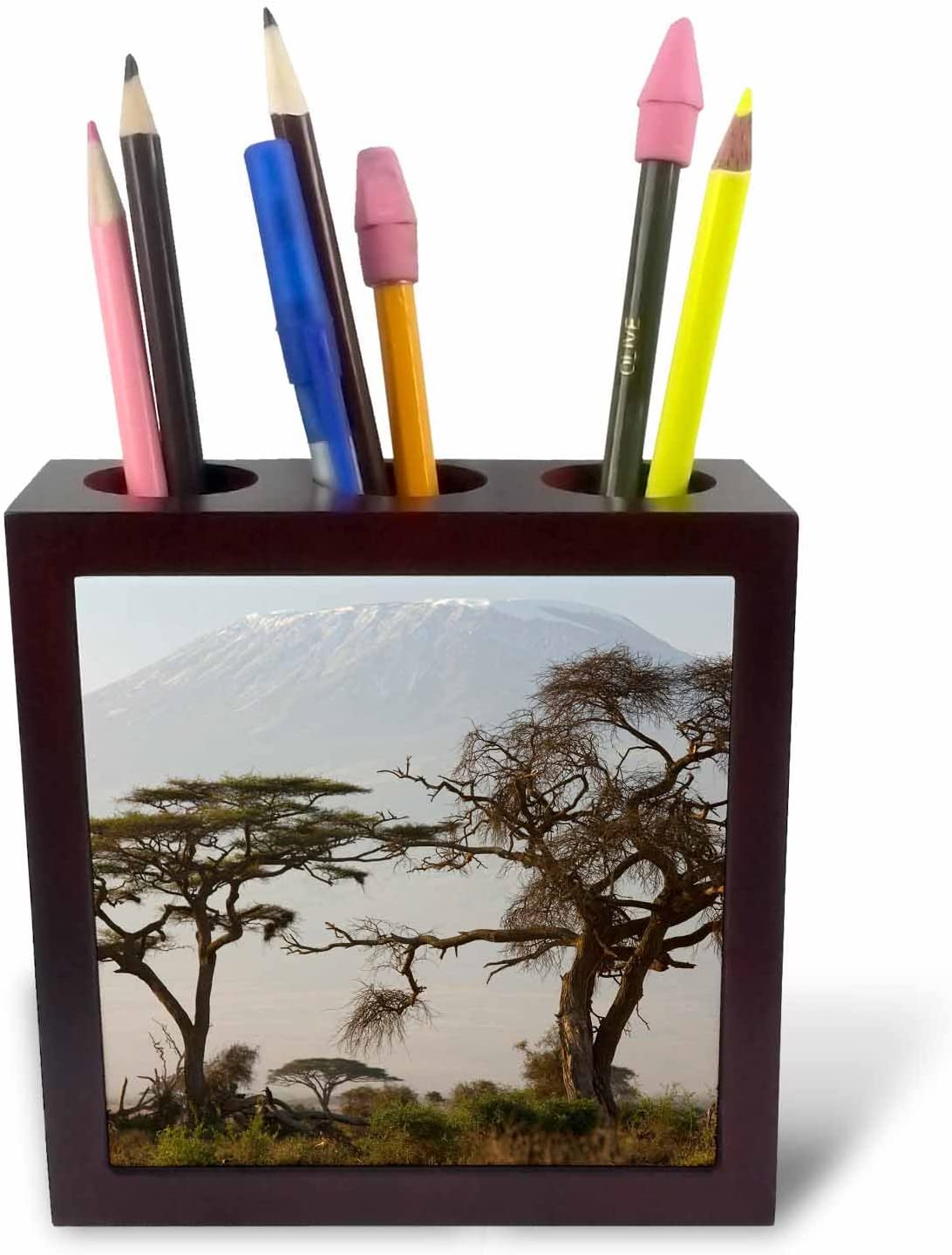 3dRose ph_224985_1 5-Inch "Acacia Tree/Mt Kilimanjaro/Ambos Eli NAT Park/Kenya" Tile Pen Holder - Image 4