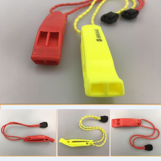 HOLDALL Emergency Whistle with Lanyard, Safety Whistle for Outdoors Camping Survival Kayak Boating & Signaling (Red,Orange,Green,Yellow) - Image 3