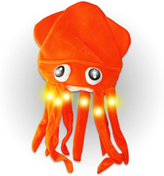 The Glow Company Light Up Flashing Squid Hat (1 Pack)
