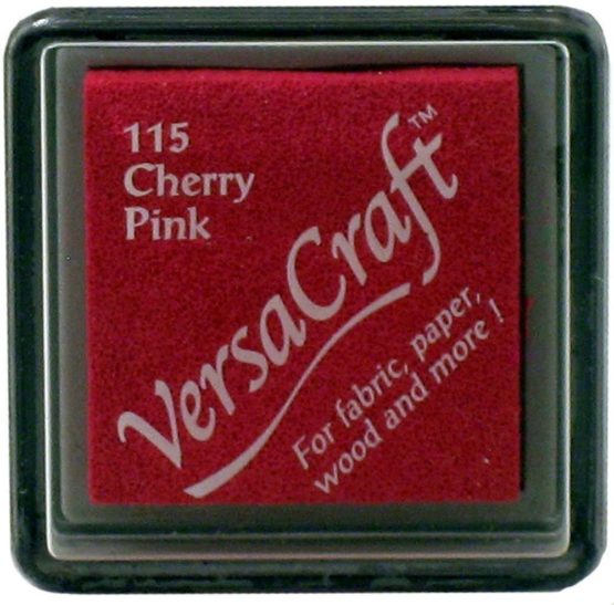 Versacraft Ink vks-115 Stamp Fabric Small Cube 25 x 25 mm Cherry Pink