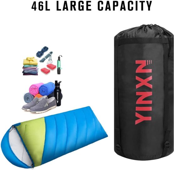 YINXN Compression Stuff Sack, 46 L Sleeping Bags Storage Stuff Sack Organizer Water Resistant Camping Hiking Backpacking for Travel - Image 2