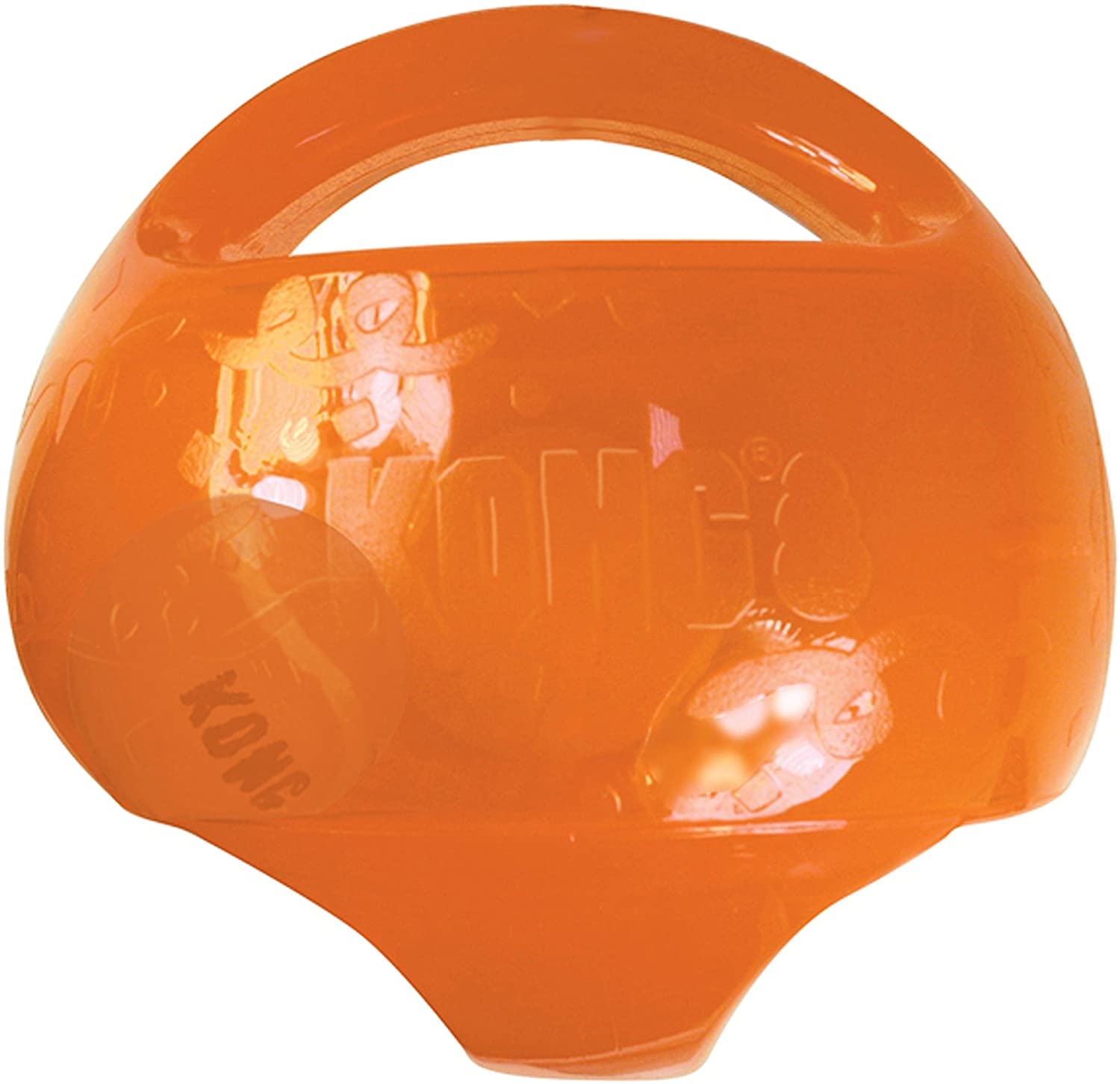 KONG Jumbler Ball - Fetch Toy with Tennis Ball For Dogs and Puppies - For Medium/Large Dogs, Blue, Red or Orange