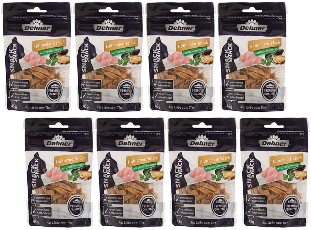 Dehner Premium cat snack 8 x 45 g (360 g), 360 g (Pack of 1)