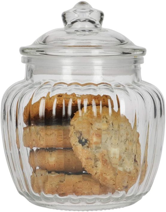 KitchenCraft Home Made Small Glass Storage Jar, 600 ml (1 Pint)