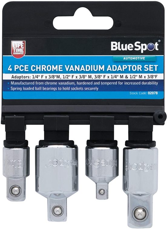 Blue Spot Tools 02078 Chrome Vanadium Adaptor Set
