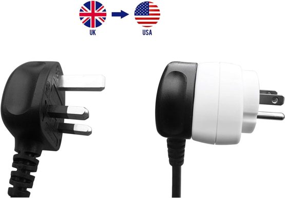 ampTECH UK to USA Plug Adaptor. 1 Pack Travel Socket Converter Adapter for US Canada Jamaica Thailand Mexico Central America & Some South American Countries Type B, 1 Pack - Image 2