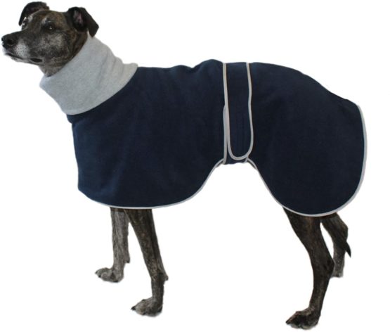 Cosipet Greyhound Polo Coat, 26"/66 cm, Blue