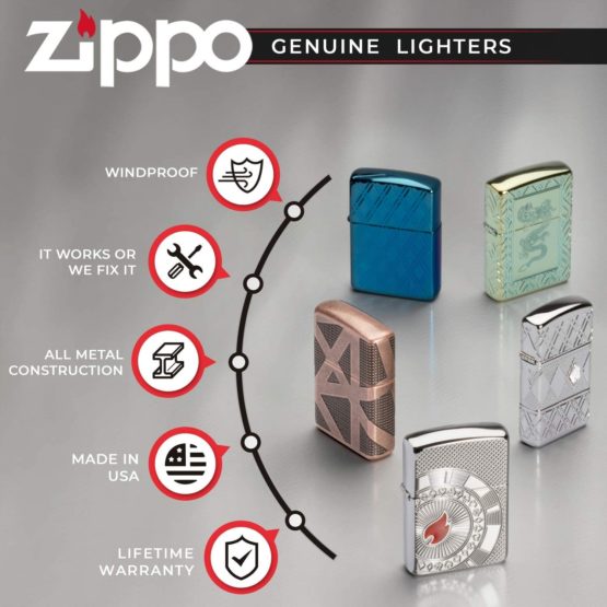 Zippo Unisex's Tree Of Life Lighter, Armor Antique Silver, Regular - Image 3