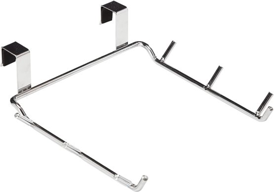 Wenko Soporte para bolsas de basura, Metal, Silver, 23 x 22 x 6 cm