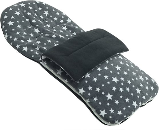 Fleece Footmuff Compatible with Uppababy Stroller Buggy Pram - Grey Star